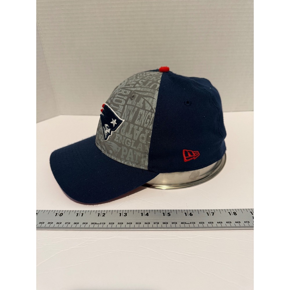 New Era New England Patriots 39THIRTY Stretch Fit Hat Navy Blue Silver Mens L/XL - Picture 5 of 11